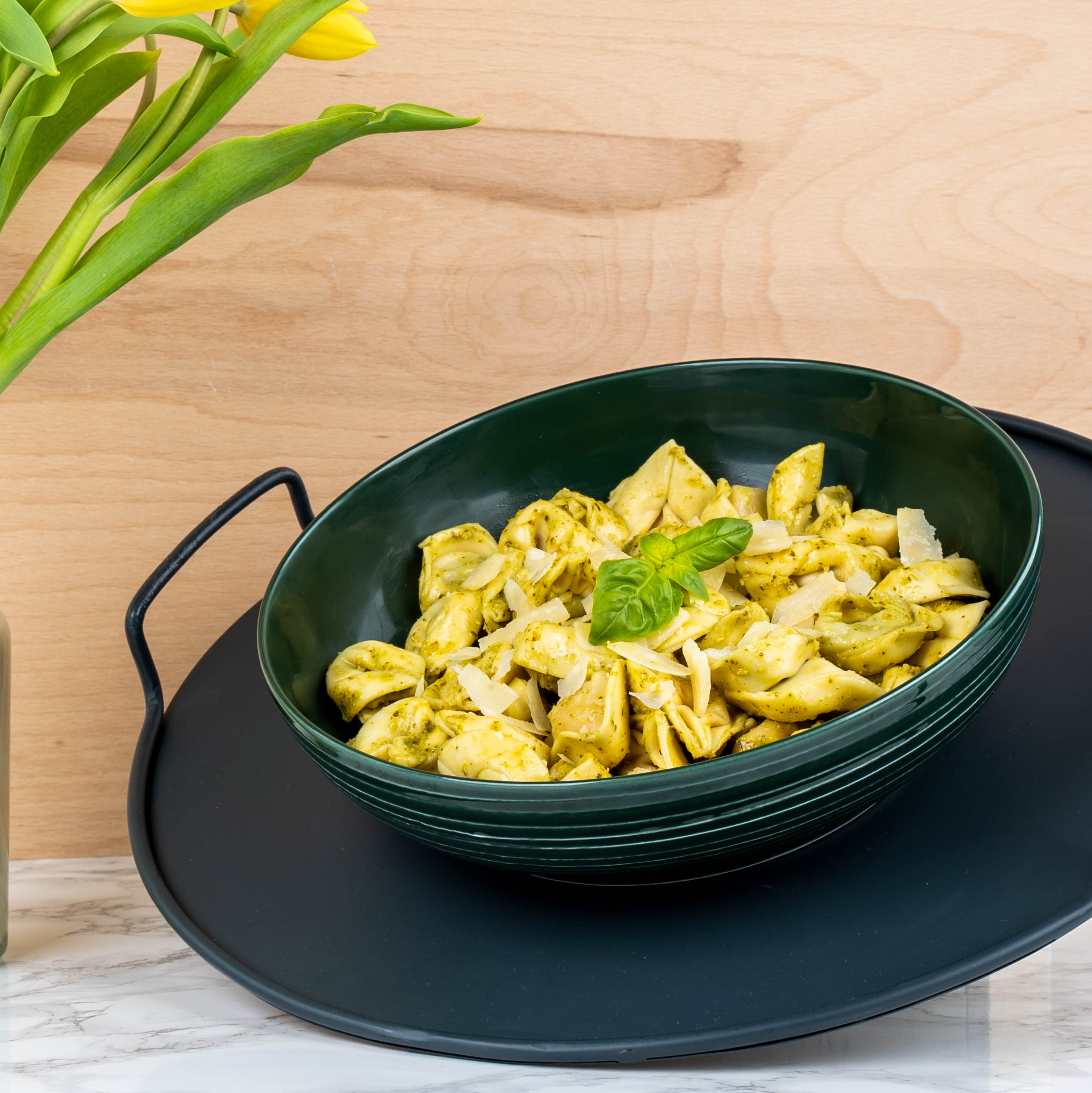 Premium Magnetic Porcelain Food Bowl - WALDGRÜN 25 cm, Durable Pet Dish for Cats & Dogs - Perfect for Home, Kitchen, or Outdoor Feeding