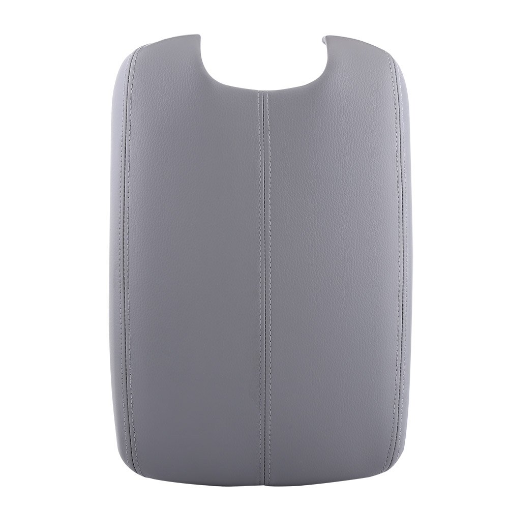 Premium Leather Armrest Cover for 2008-2012 Cars - Grey Artificial Leather Console Lid Pad - Comfortable & Durable Car Accessory for Long Drives & Daily Commutes