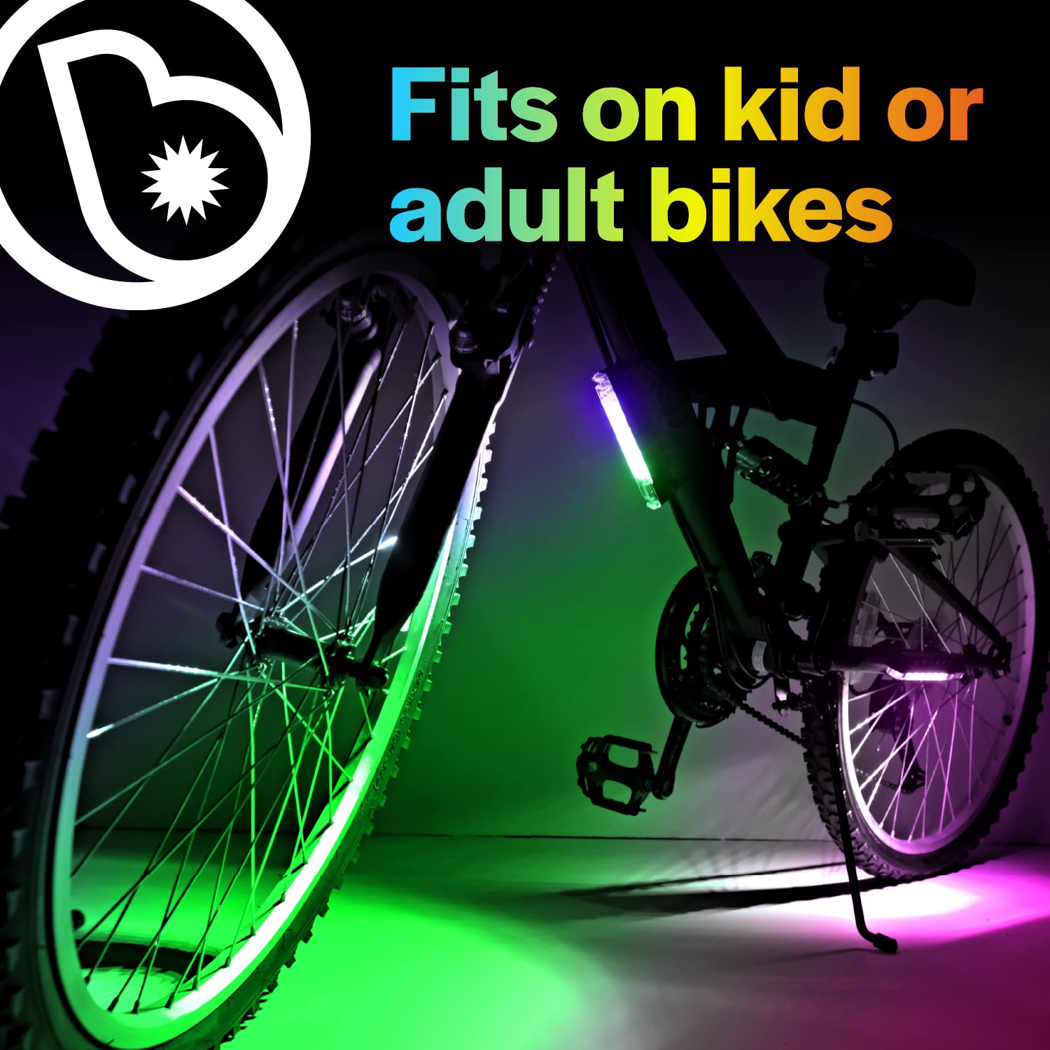Brightz GoBrightz LED Bike Frame Light - 4 Modes (Flashing/Constant) for Night Cycling Safety - Waterproof Bicycle Accessories for Kids, Teens & Adults - Perfect for Commuting, Urban Riding & Outdoor Adventures
