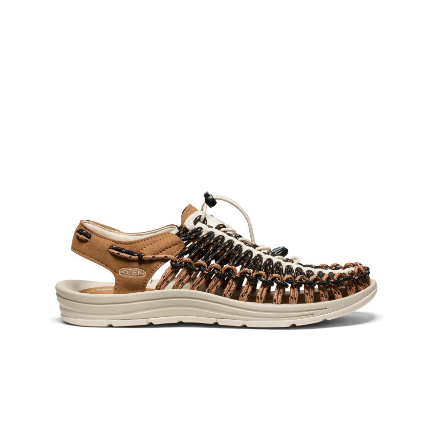 UNEEK Men's Sneakers - Black/Chipmunk Color | Lightweight & Breathable Walking Shoes for Casual Wear & Outdoor Activities