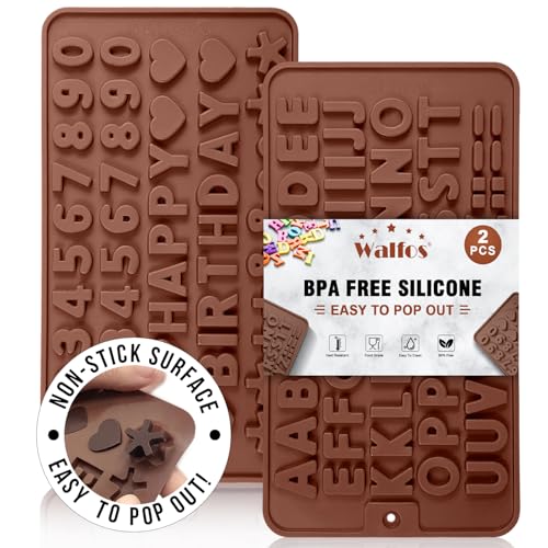 2pcs Letter + Number Chocolate Molds