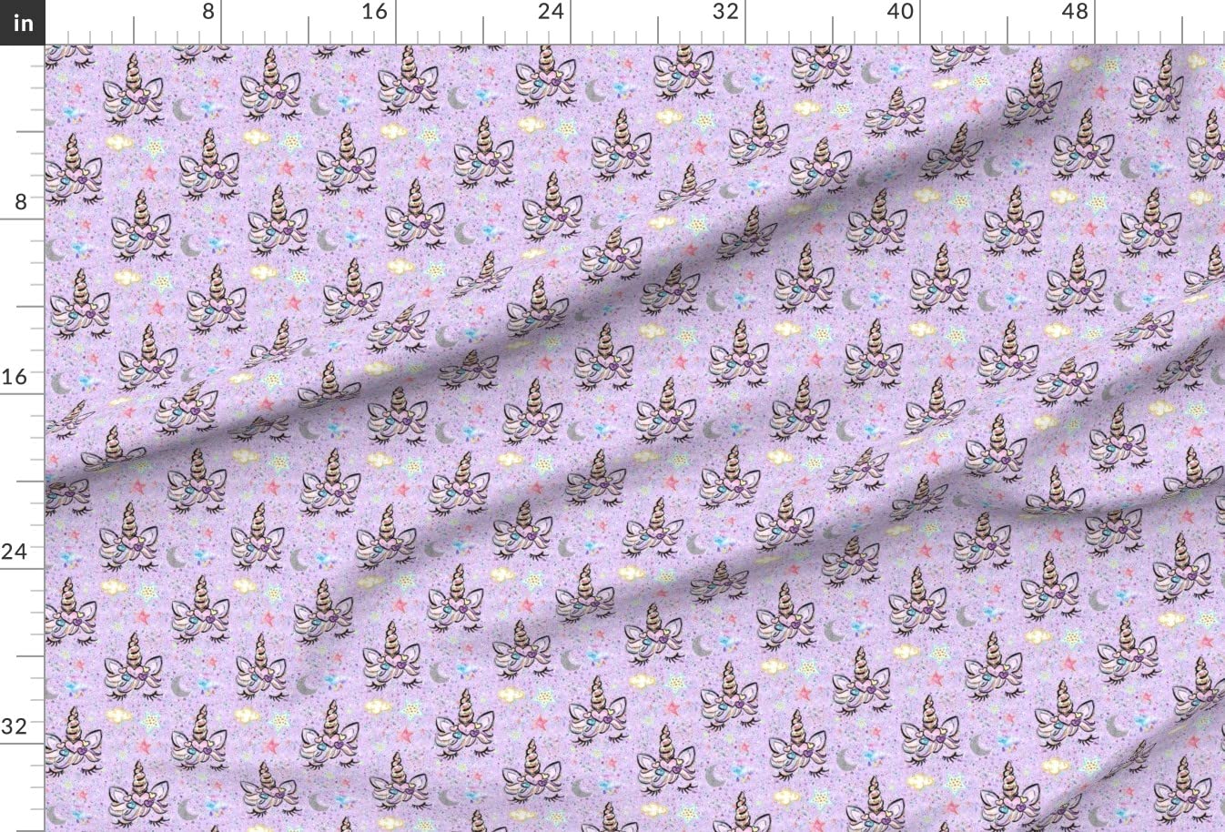 Unicorn Hearts Purple Confetti Printed Minky Fabric by The Yard - Soft Plush Material for Sewing Baby Blankets, Quilt Backing & DIY Crafts - Perfect for Nursery Decor, Gift Making & Home Projects