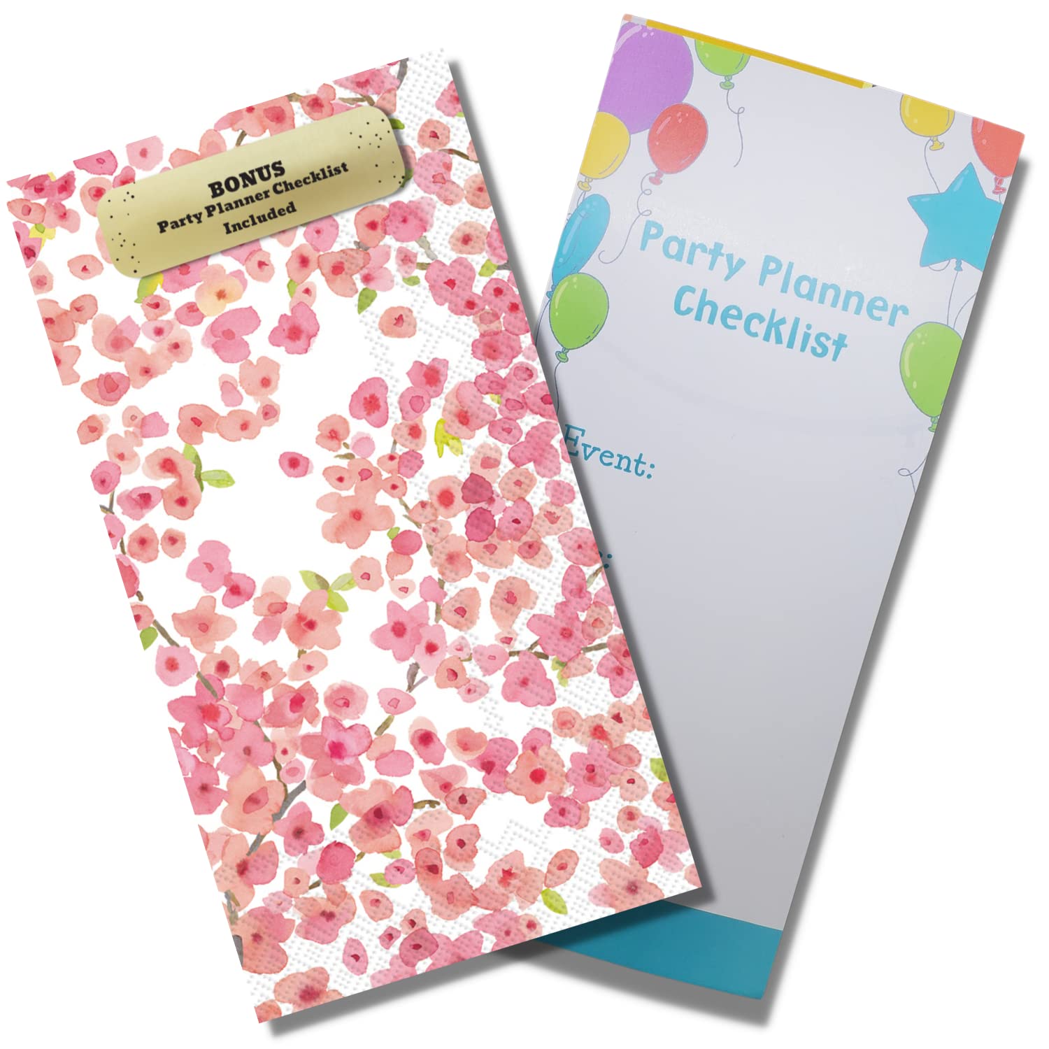 Disposable Spring Cherry Blossom Guest Towels - 32 Count Floral Bathroom Paper Napkins 8.5