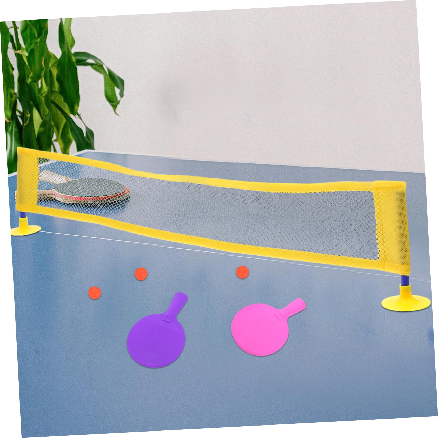 LIOOBO Mini Table Tennis Set - Portable Desktop Ping Pong Game for Kids & Adults - Perfect for Office, Home, and Indoor Fun