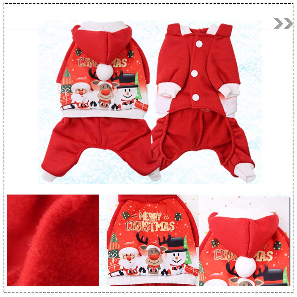 Festive Red Dog Christmas Costume - Cute Holiday Pet Outfit for Small & Medium Dogs - Perfect for Christmas Parties, Photos & Family Gatherings