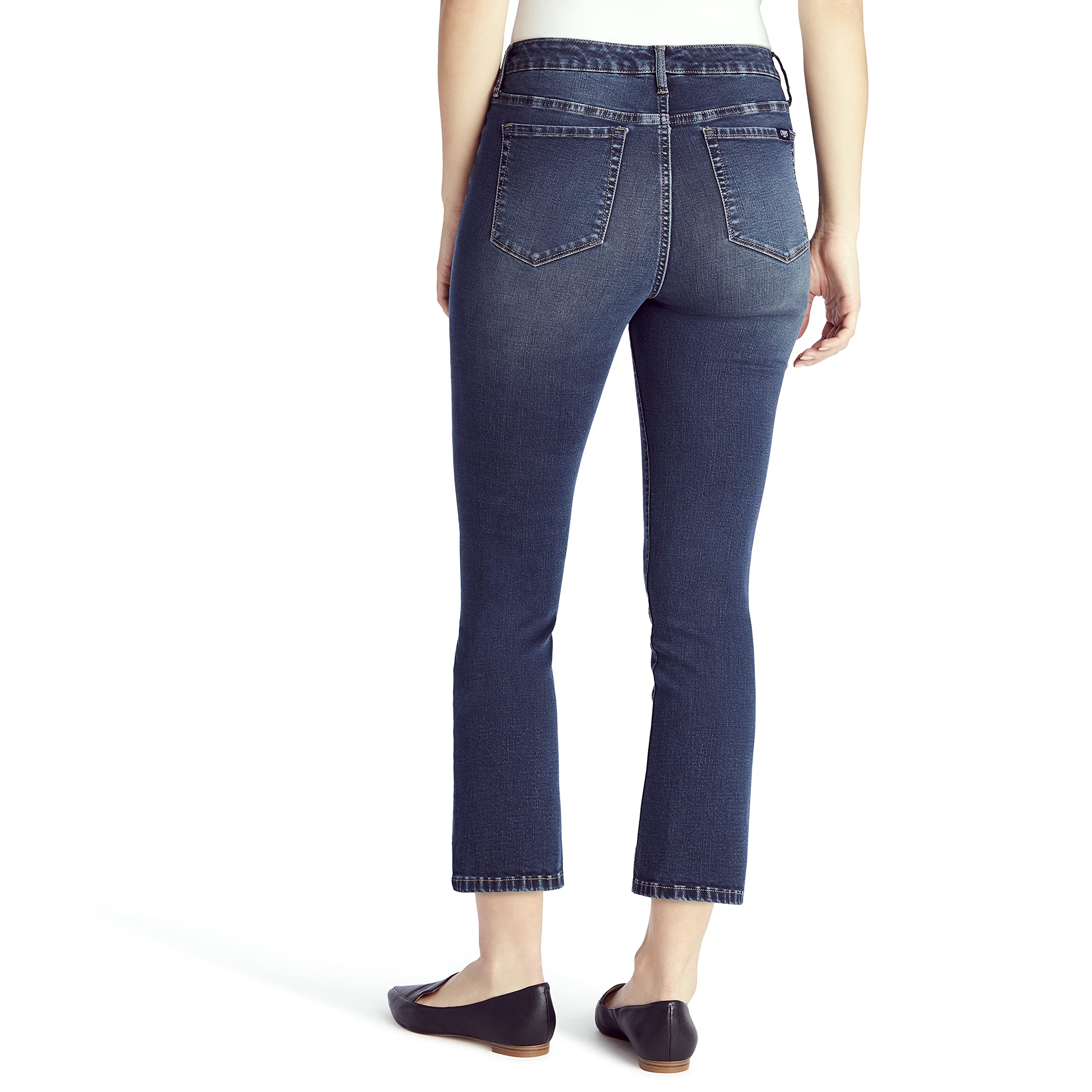 Chaps Women's Mid Rise Crop Kick Jean - Addison Fit, Size 29/8 | Comfortable Stretch Denim for Casual Wear & Everyday Outfits