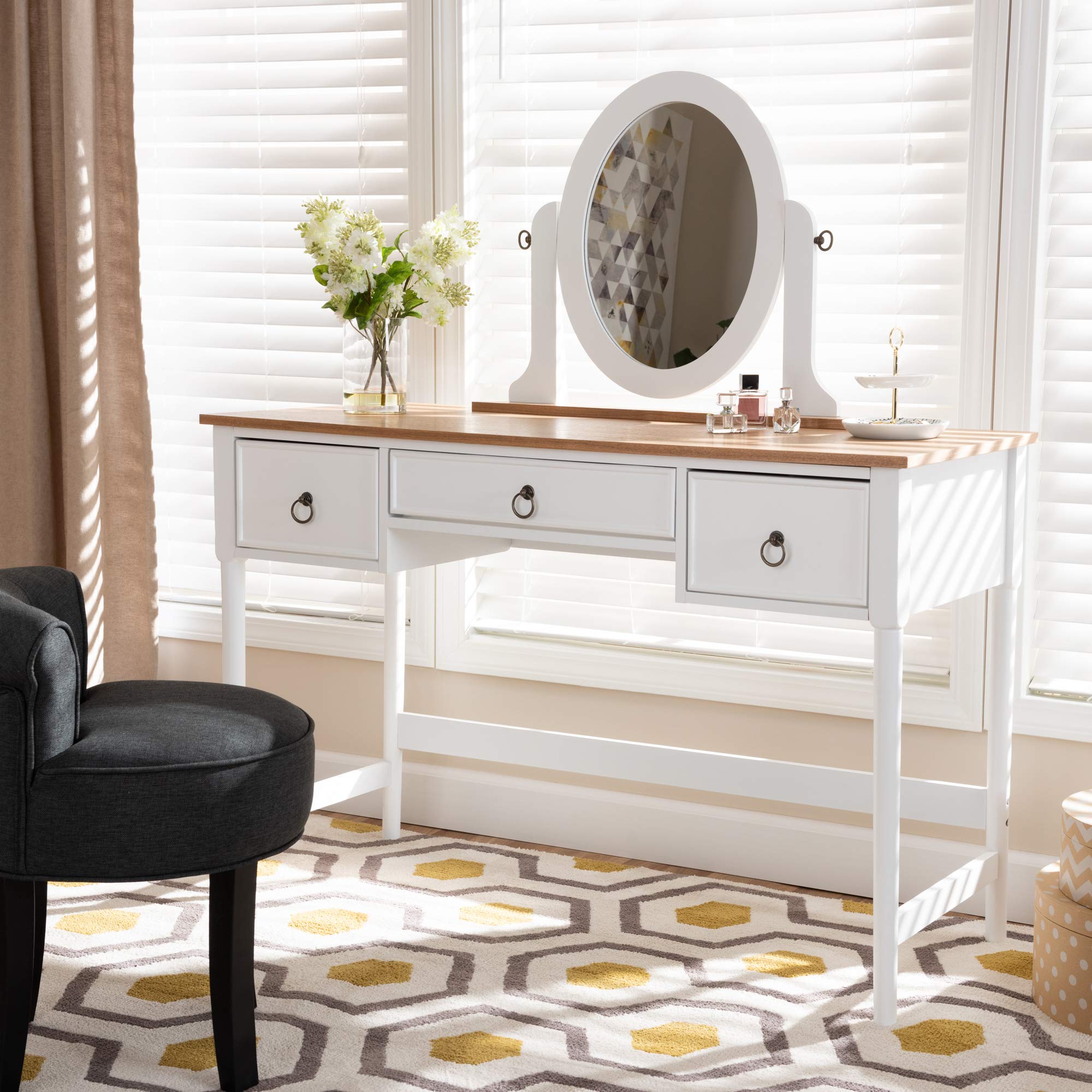 Baxton Studio Armoires - White/Natural Wood Wardrobe Cabinet for Bedroom & Closet Organization - Perfect for Home Storage & Decor