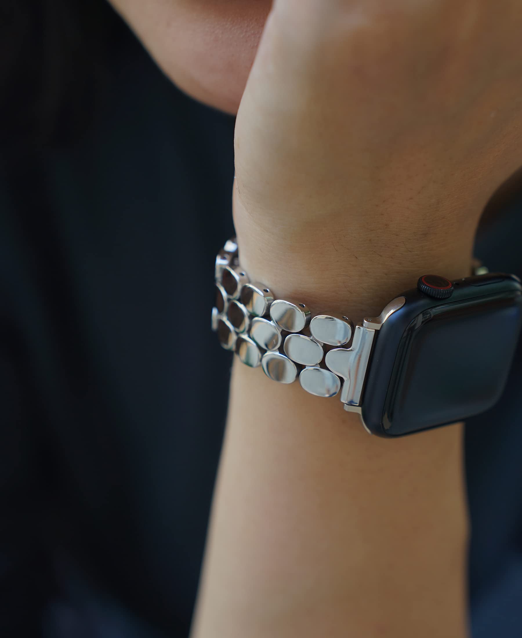 Stylish & Comfortable Apple Watch Bands for Women - Compatible with 38mm/40mm/41mm/42mm/44mm/45mm/46mm/49mm Models (Series 1-10 & SE) - Gold, Silver & Rose Gold Options - Perfect for Workouts, Office Wear & Everyday Fashion