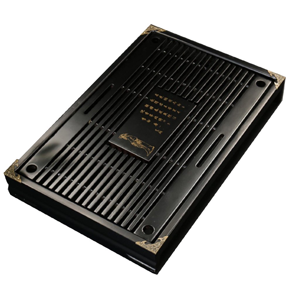 Premium Solid Wood Tea Tray Set - Chinese Kung Fu Tea Ceremony Collection (#06) - Perfect for Home Tea Brewing, Zen Meditation & Asian Decor