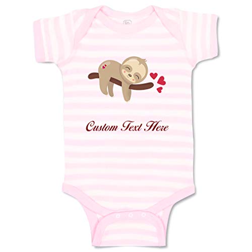 Stripes Soft Pink White Personalized Text Here