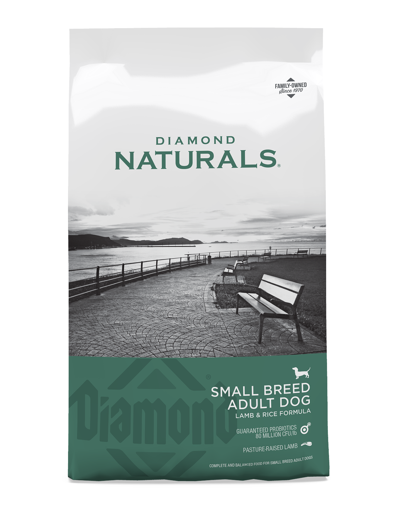 Diamond Naturals Small Breed Lamb & Rice Formula Adult Dry Dog Food - 2kg Bag for Healthy Skin & Coat | Perfect for Small Dogs at Home or Travel