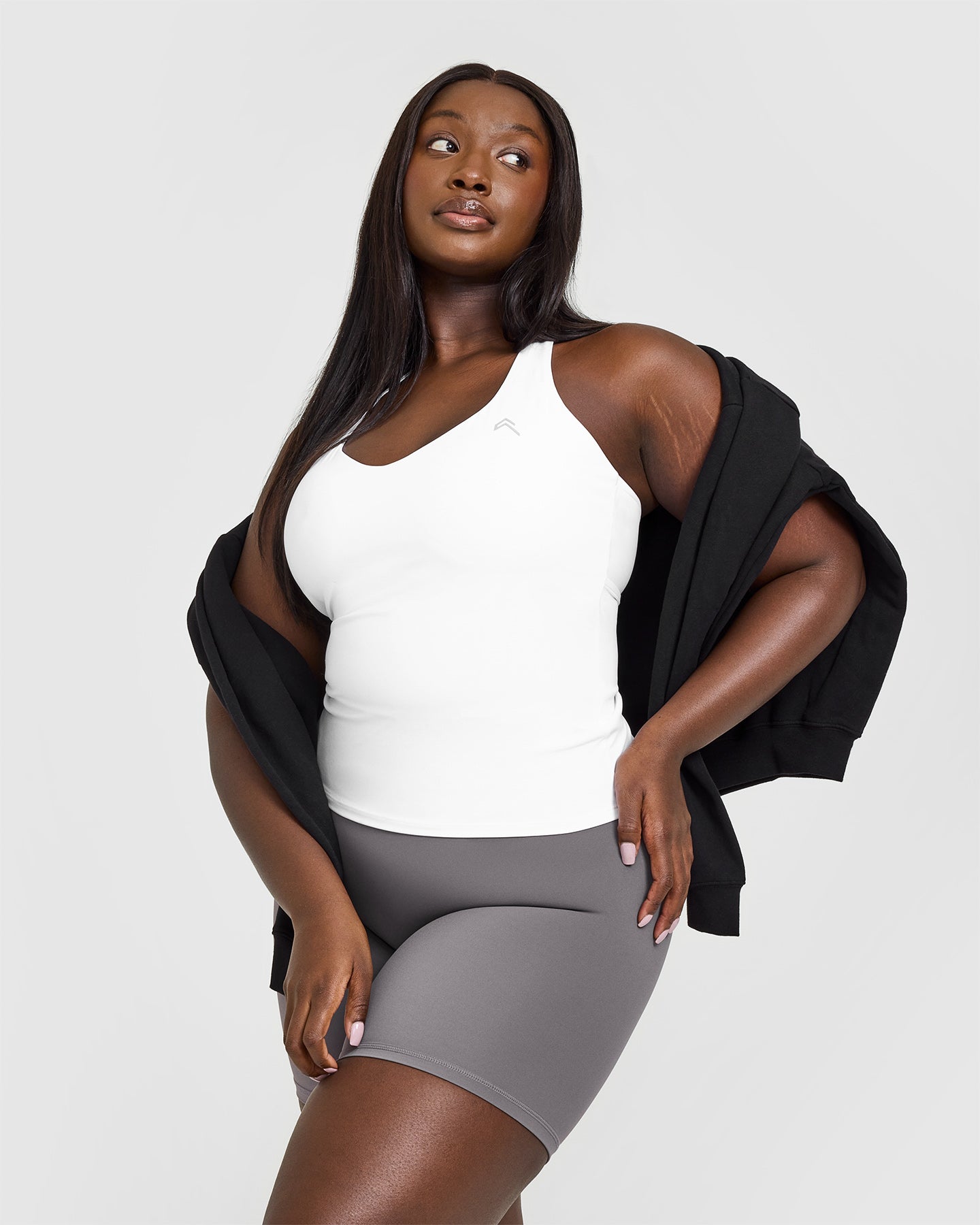 Unified V Neck Cross Back Vest for Women - Stylish White Sleeveless Tank Top for Casual Wear, Workout & Layering