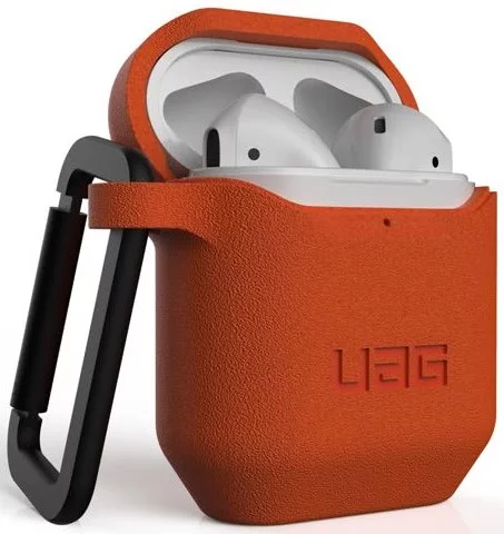 UAG Shockproof Silicone Case for AirPods 1/2 Generation - Orange | Protective Cover for Gym, Running & Outdoor Activities