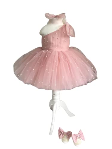Elegant Floral Baby Girl Dress - Sleeveless Knee-Length Tutu Gown for Birthday, Holiday & Wedding | Toddler Flower Maxi Dress for Special Occasions & Photo Shoots