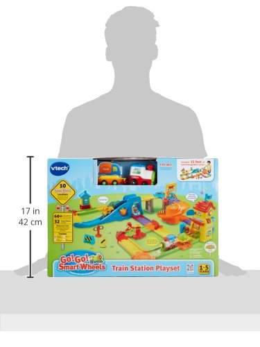 VTech Go! Go! Smart Wheels Train Station Playset - Interactive Learning Toy for Toddlers Ages 1-3 | STEM Educational Train Set with Lights & Sounds | Perfect for Pretend Play & Early Childhood Development
