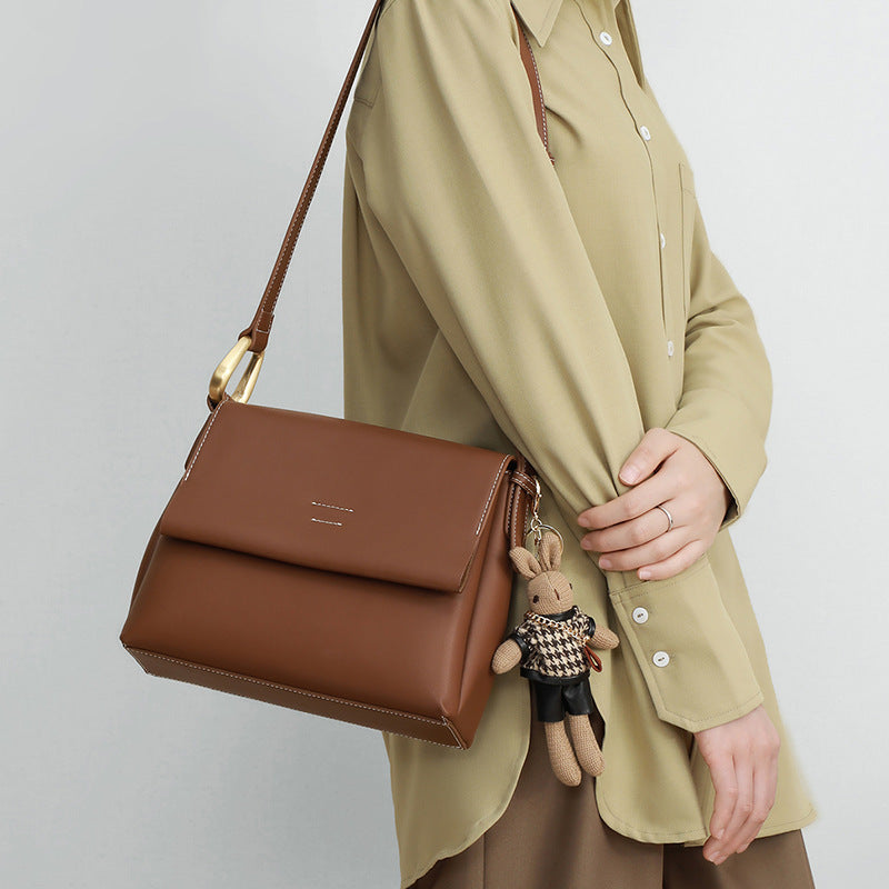 Genuine Leather Messenger Bag for Men & Women - Stylish Underarm Shoulder Crossbody Bag - Perfect for Work, Travel & Everyday Use