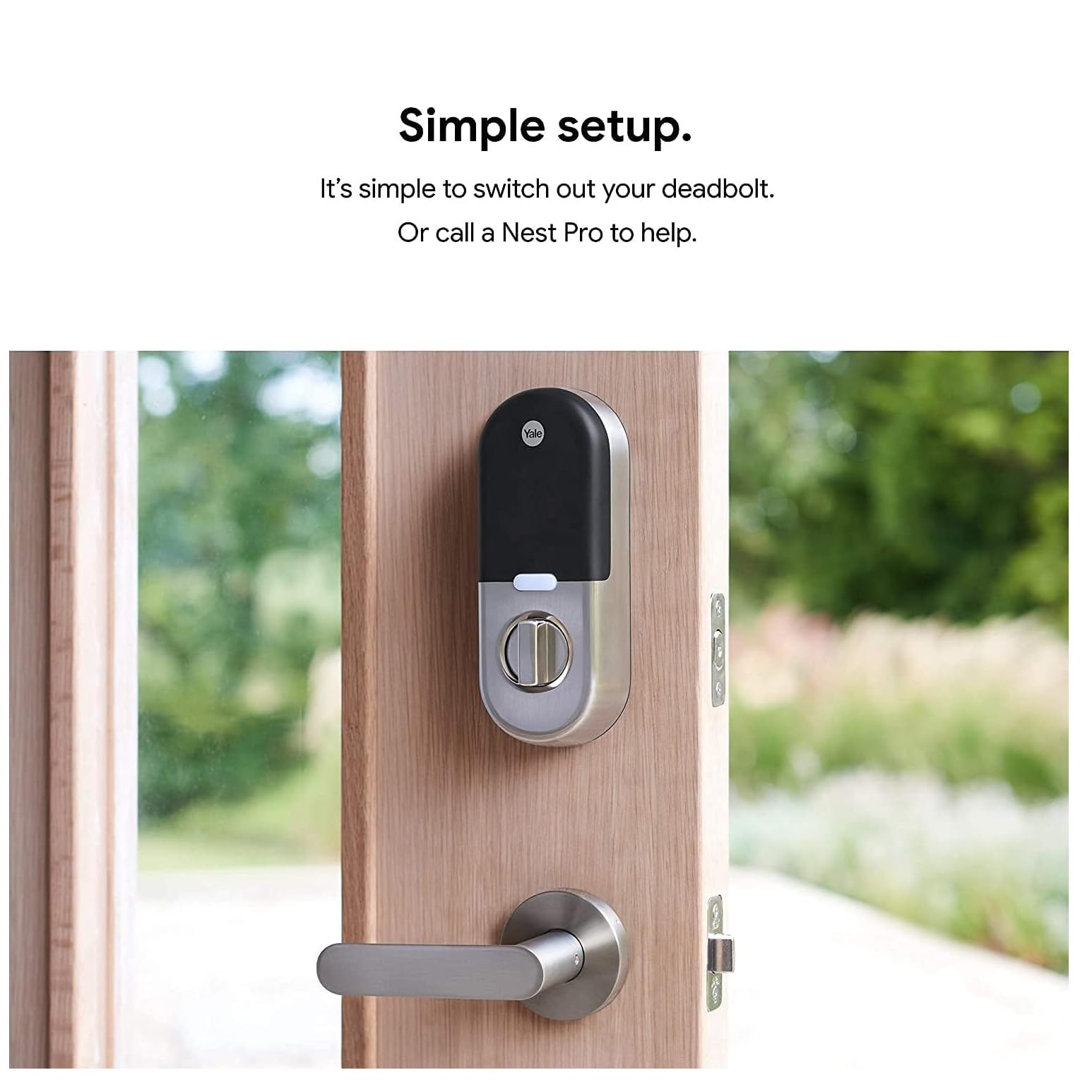 Google Nest x Yale Smart Lock - Keyless Entry Deadbolt with Tamper-Proof Keypad - Oil Rubbed Bronze Finish (Renewed) - Perfect for Home Security & Smart Door Access