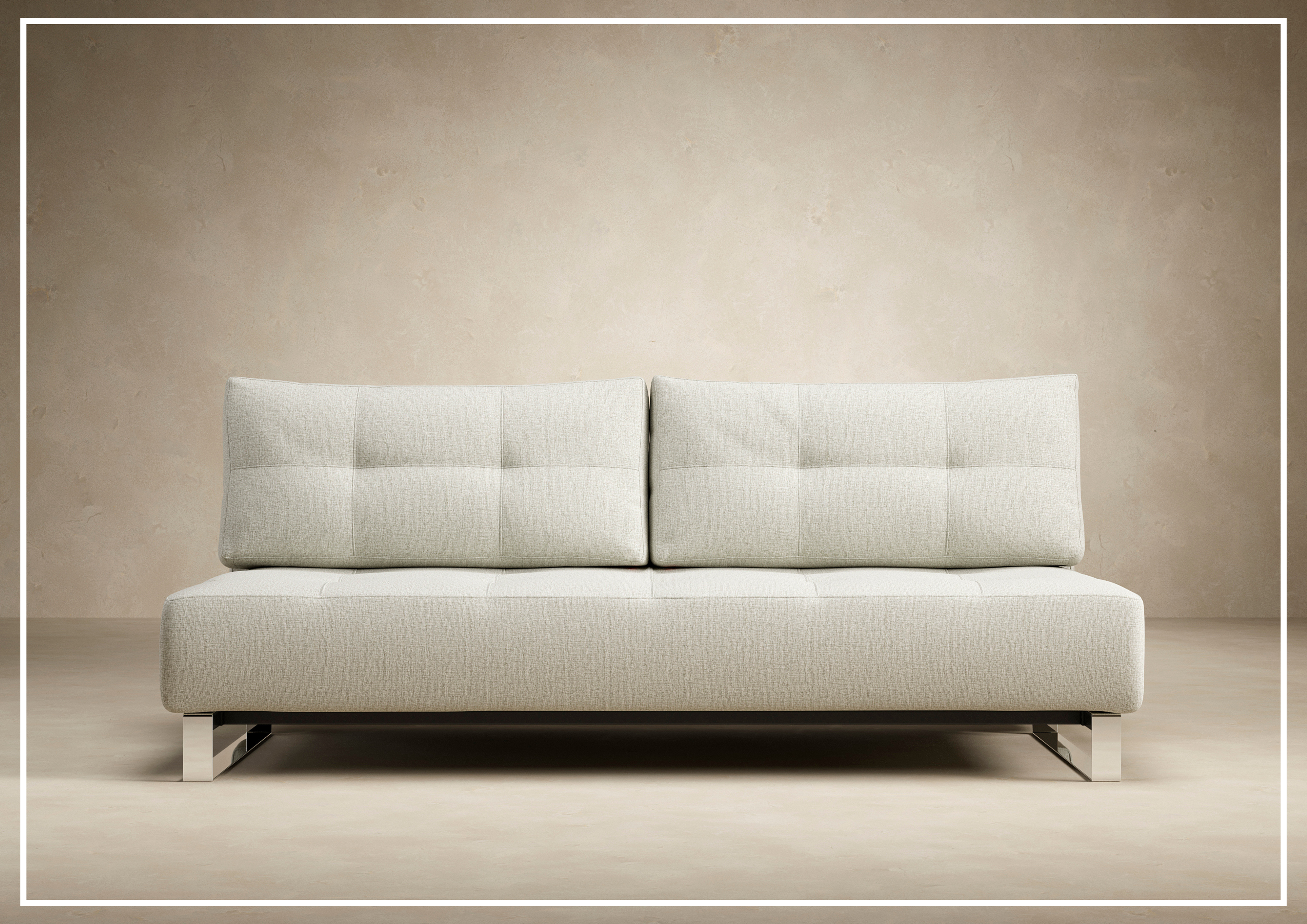 Innovation Living Supremax 2-Seater Fabric Sleeper Sofa with Ottoman - Convertible Sofa Bed for Small Spaces, Guest Room & Apartment Living