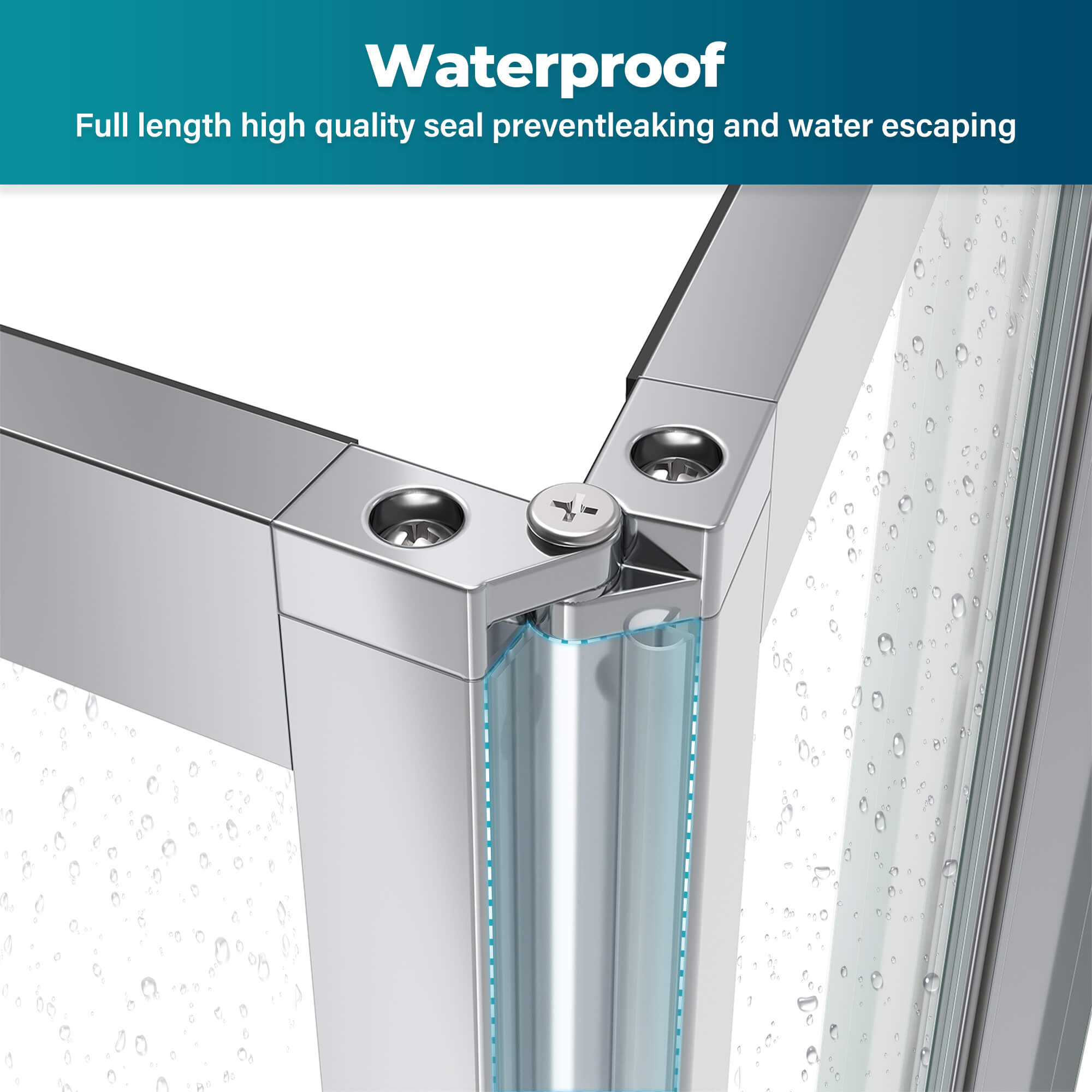 Adjustable Framed Bifold Shower Door 800mm/860mm/900mm/1000mm Wall to Wall Installation - Perfect for Small Bathrooms & Space-Saving Solutions