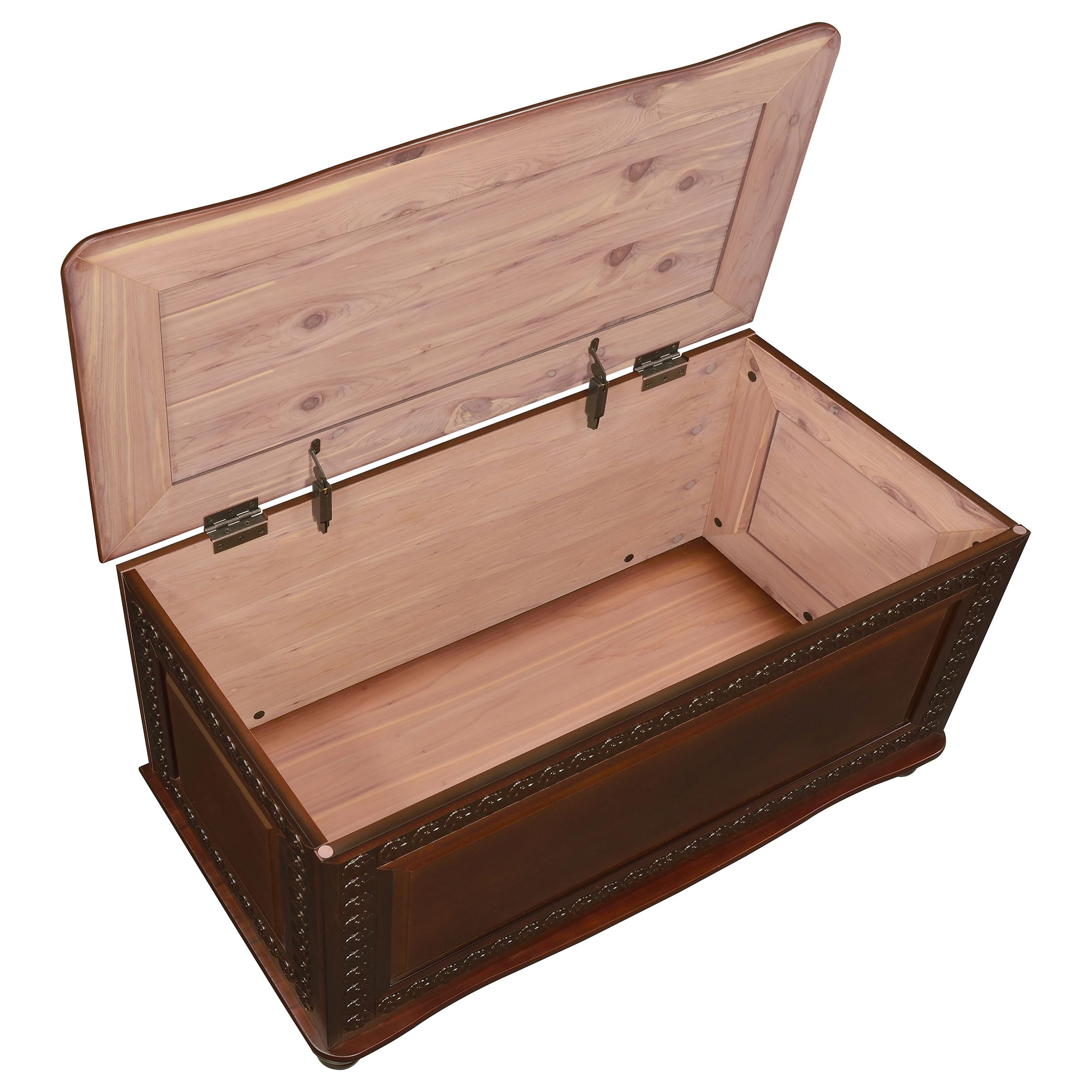 Coaster Home Furnishings Finlay Traditional 40-Inch Wood Storage Trunk - Cedar Lined Hope Chest for Bedroom, Kids Room & Nursery - Dark Tobacco Finish (900012) - Perfect for Blanket Storage, Toy Organization & Seasonal Decor