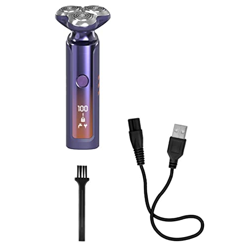 Professional Electric Razor for Men with LCD Display - Waterproof Wet/Dry Rechargeable Shaver - Beard Trimmer & Facial Shaving Kit - Perfect for Travel, Home & Gym Use