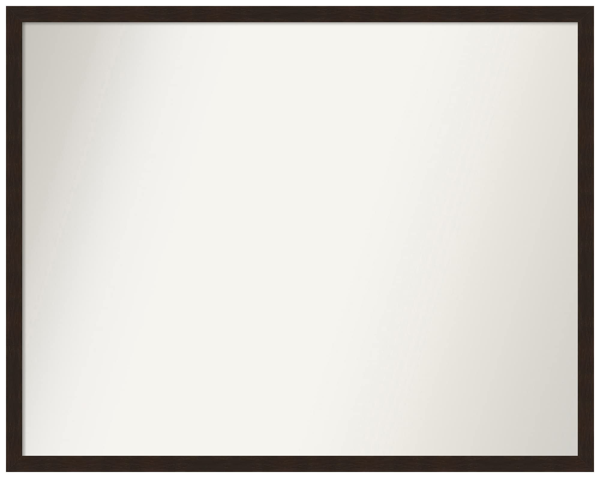 Amanti Art 23x29 Inch Brown Wooden Wall Mirror - Rustic Rectangle Bathroom & Living Room Decor with Espresso Wood Frame, Hangs Horizontally or Vertically - Perfect for Farmhouse, Country & Modern Home Decor