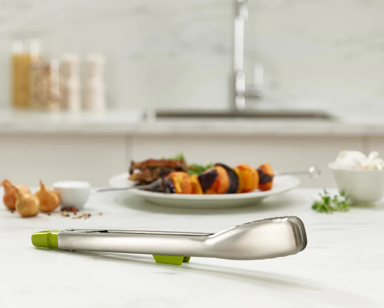 JJ Elevate Slimline Stainless Steel Tongs - 12