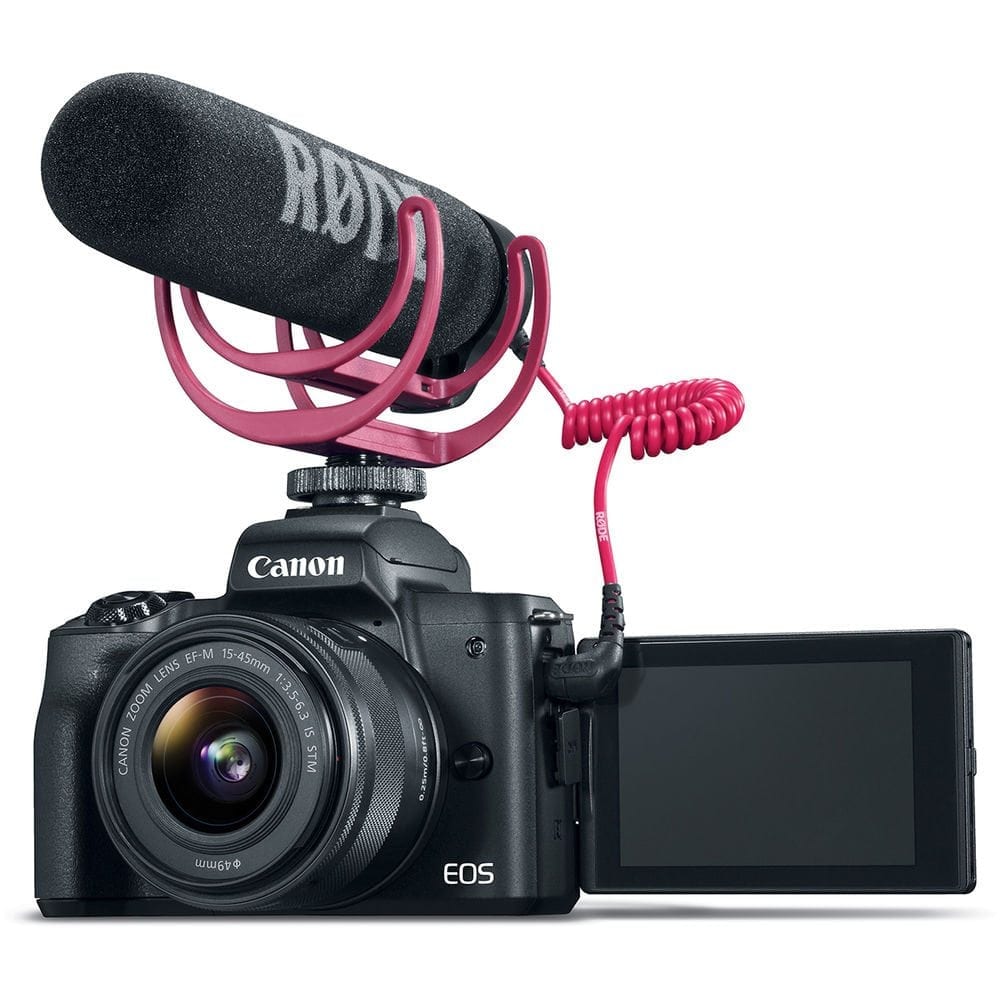 Canon EOS M50 Mirrorless Digital Camera with 15-45mm Lens - 24.1MP APS-C Sensor, 4K Video, Dual Pixel AF, Wi-Fi & Bluetooth (Black) - Perfect for Vlogging, Travel Photography & Content Creation