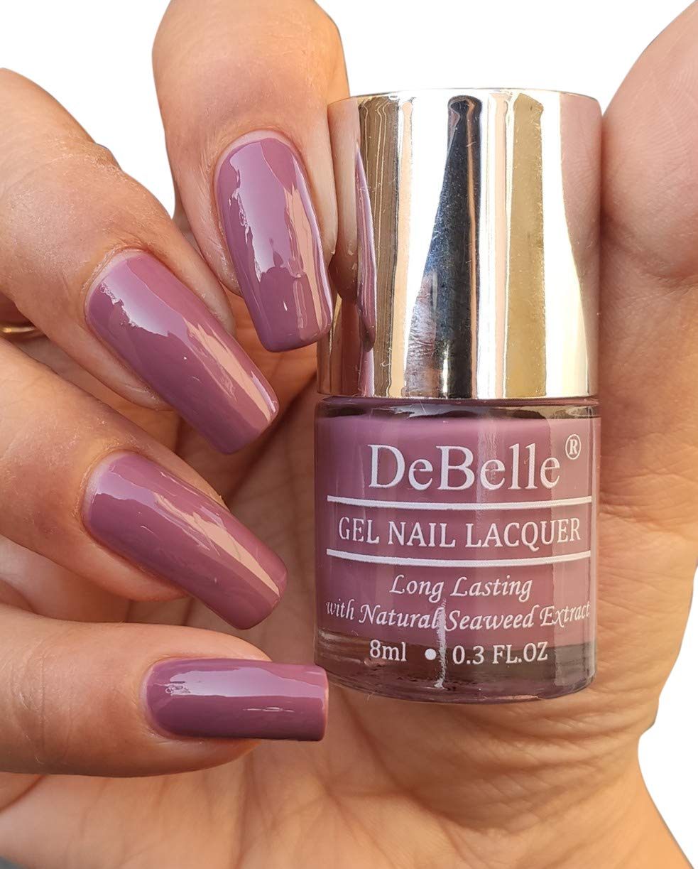 DeBelle 6-Piece Nail Polish Set - Dark Grey, Maroon, Pink & More | 48ml Total (8ml Each) | Long-Lasting Shimmer & Glossy Finish | Perfect for Parties, Weddings & Everyday Wear