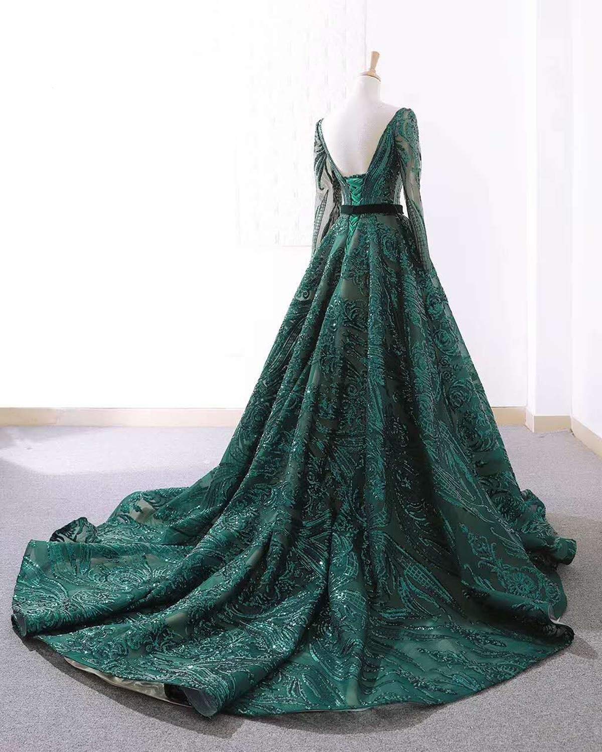 Elegant A-Line Prom Dress for Evening Wedding, Shower & Birthday Party | Aries Tuttle Green Formal Gown for Women | Perfect for Special Occasions & Celebrations