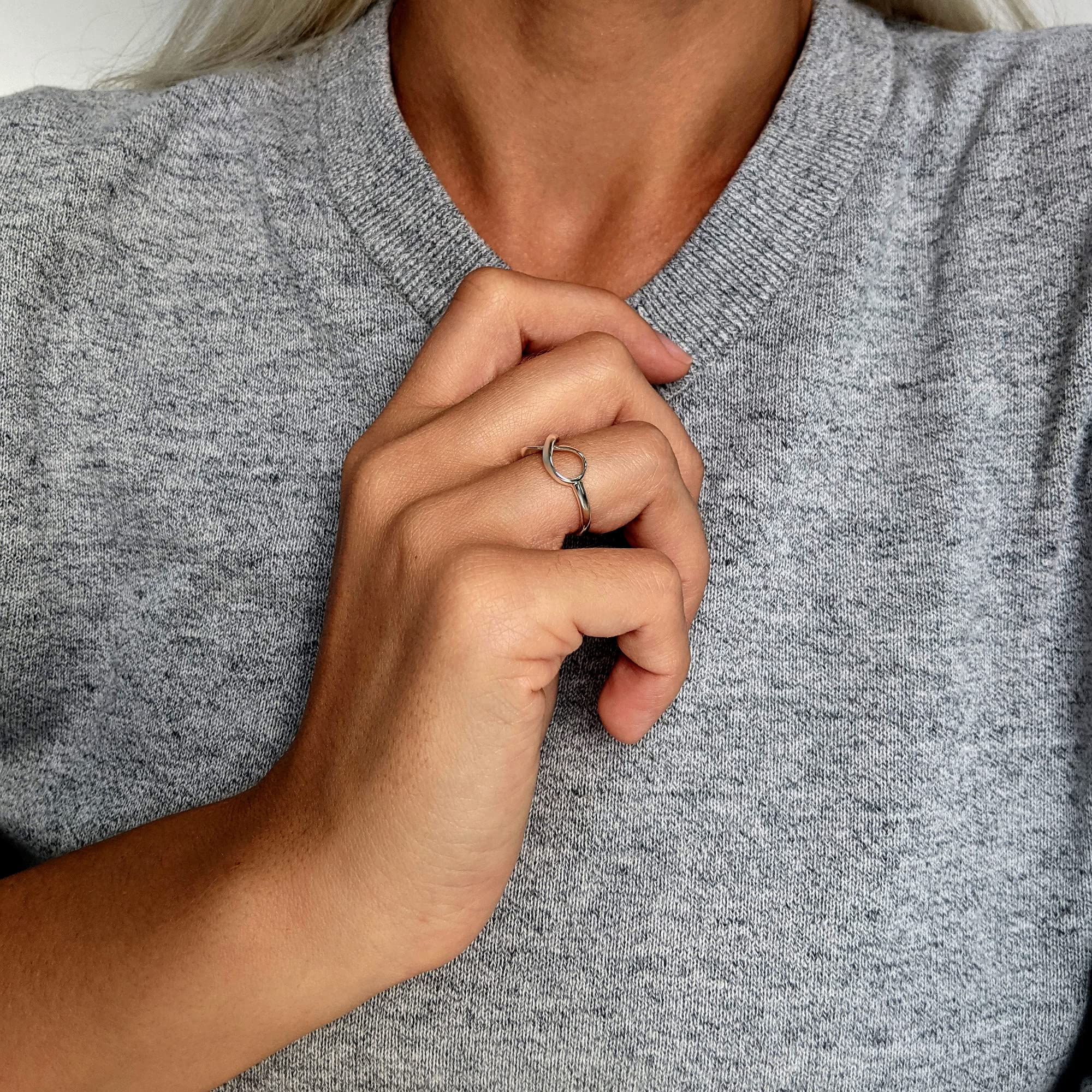 Silverly Women's 925 Sterling Silver Infinity Symbol Stackable Ring - 8 Band Set for Everyday Wear, Gift Giving & Special Occasions