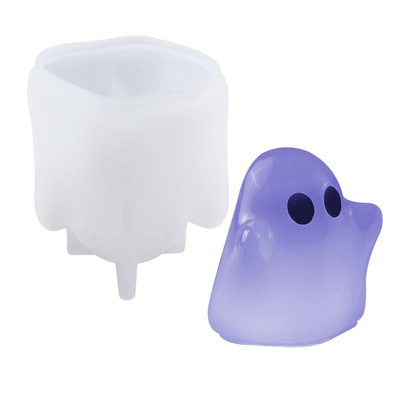 SOOBE Silicone Light Bulb Resin Mold - Crystal Ghost Shape LED Lamp for Halloween Decor, DIY Resin Crafting & Unique Home Gifts | Perfect for Spooky Parties, Haunted House Decorations & Creative DIY Projects