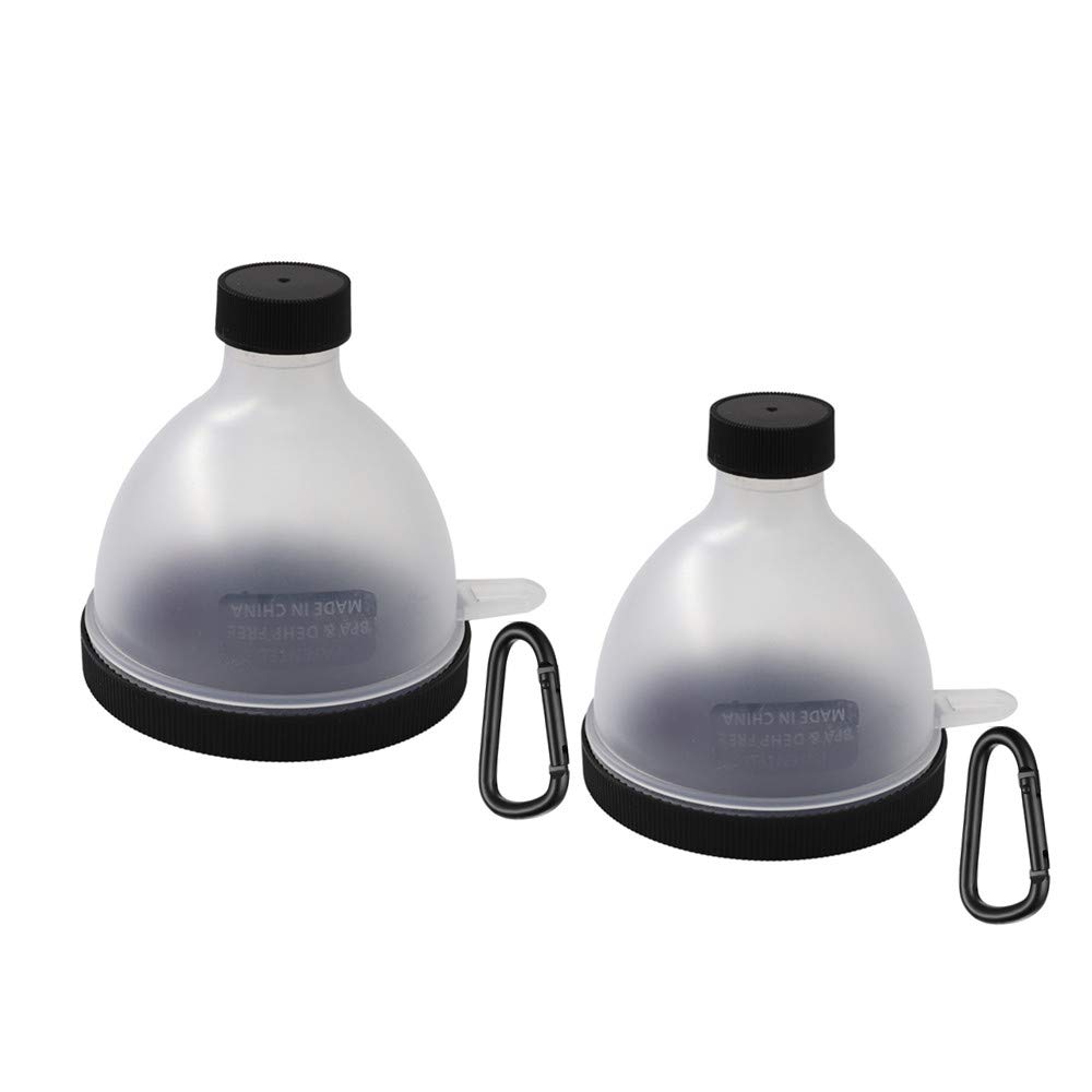 Premium Protein Powder Funnel & Supplement Storage Container - 2 Pack for Easy Scooping & Organizing - Perfect for Gym, Kitchen & Travel Use