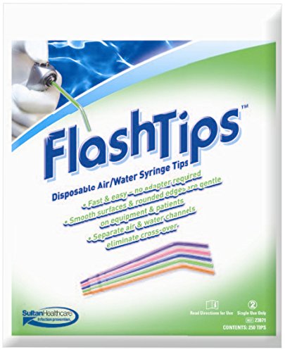 23075 FlashTips Disposable Air/Water Syringe Tips - Pack of 1200 - Sterile Dental Irrigation Tips for Cleaning & Rinsing - Perfect for Dental Clinics, Hygienists & Oral Care Procedures