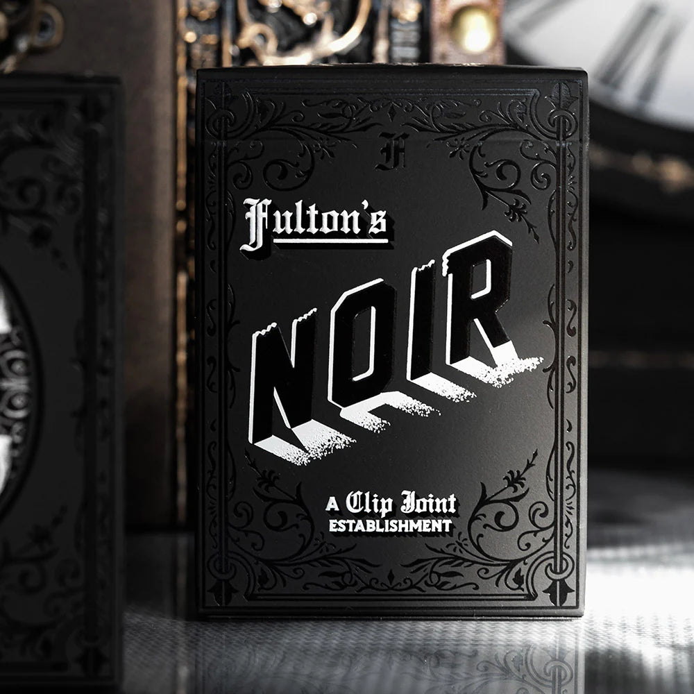 Fulton's Noir Playing Cards - Premium Black Deck for Poker, Magic Tricks & Cardistry | Perfect for Game Nights, Collectors & Professional Performers