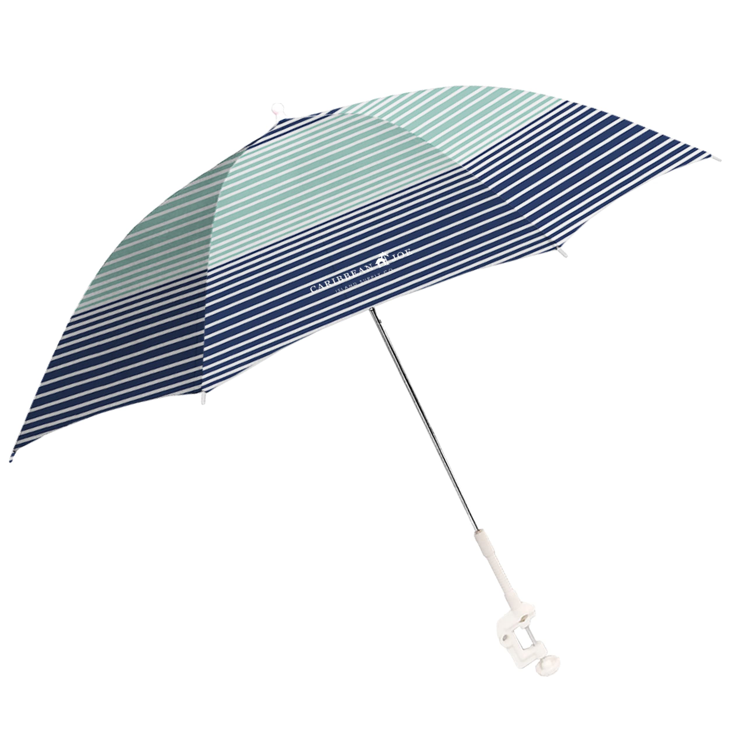 48 Inch Adjustable Universal Clamp-On Beach Umbrella with UV Protection - Perfect for Chairs, Loungers, and Outdoor Relaxation