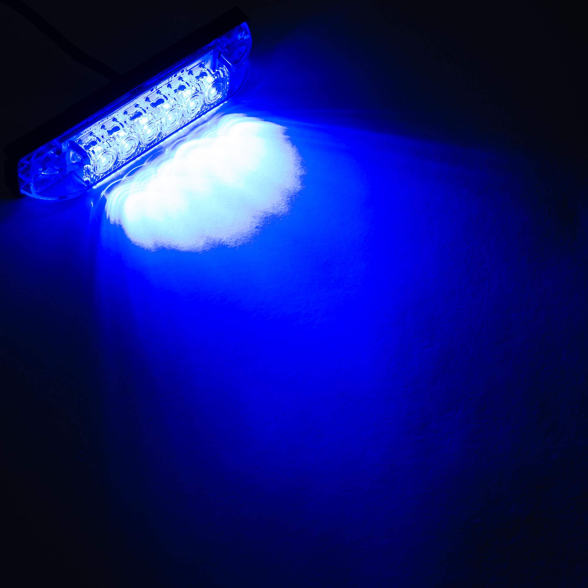 LED Blue Slim Line RV Utility Strip Light - 6 Super Bright LEDs, 4
