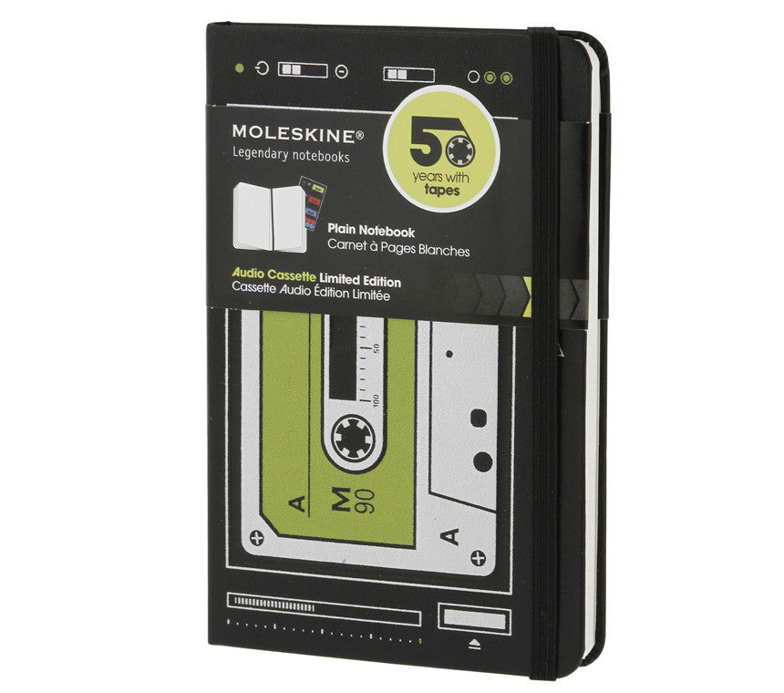 Moleskine Limited Edition Audio Cassette Notebook - Black | Vintage-Inspired Writing Journal for Music Lovers, Songwriters & Creative Professionals | Perfect for Journaling, Sketching & Note-Taking