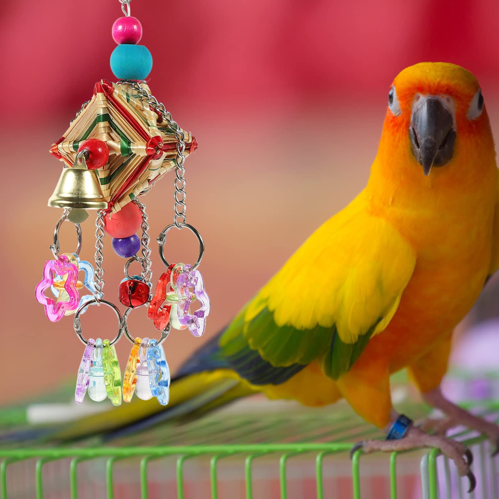 Best Parrot Chewing Toy for Birds - Durable Chew & Grinding Plaything for Teething, Biting & Comfort - Perfect Cage Accessory for Parakeets, Cockatiels & Lovebirds - Great for Stress Relief & Beak Health