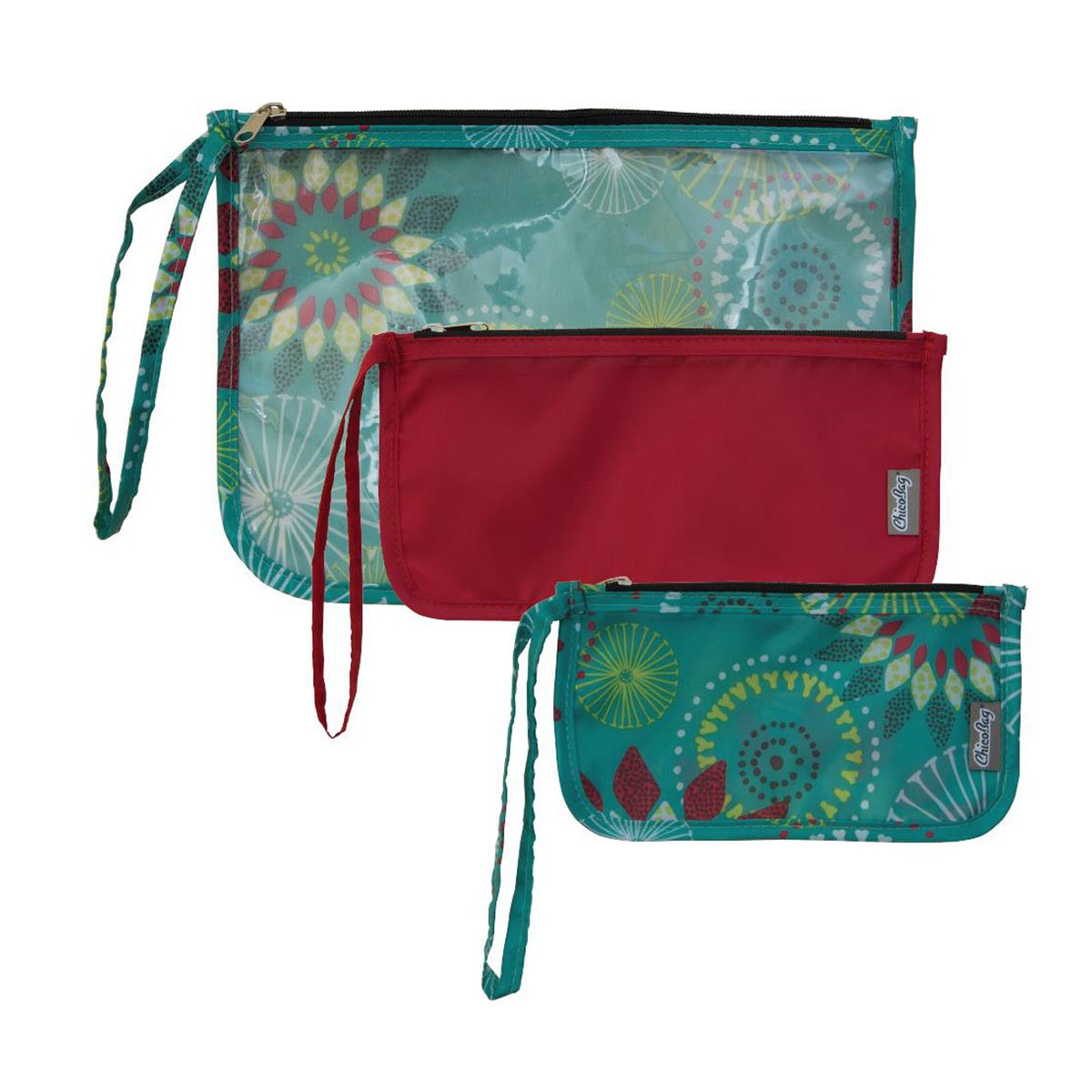 ChicoBag Travel Zip Bag Set of 3 - Reusable Waterproof Pouch for Toiletries, Cosmetics & Travel Essentials | Perfect for Airplane Carry-on, Gym & Daily Organization