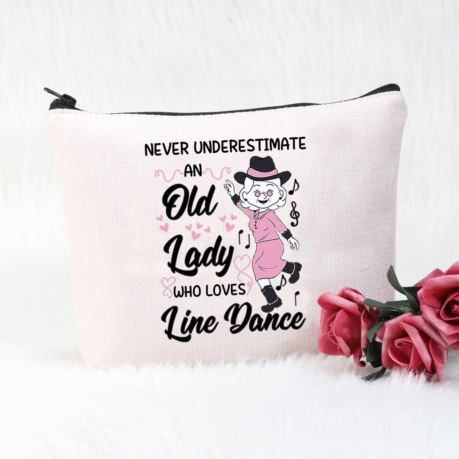 Choreography Line Dance Cosmetic Bag - Best Gift for Grandma, Line Dancing Enthusiasts, UK Inspired Design, Perfect for Dance Classes & Travel