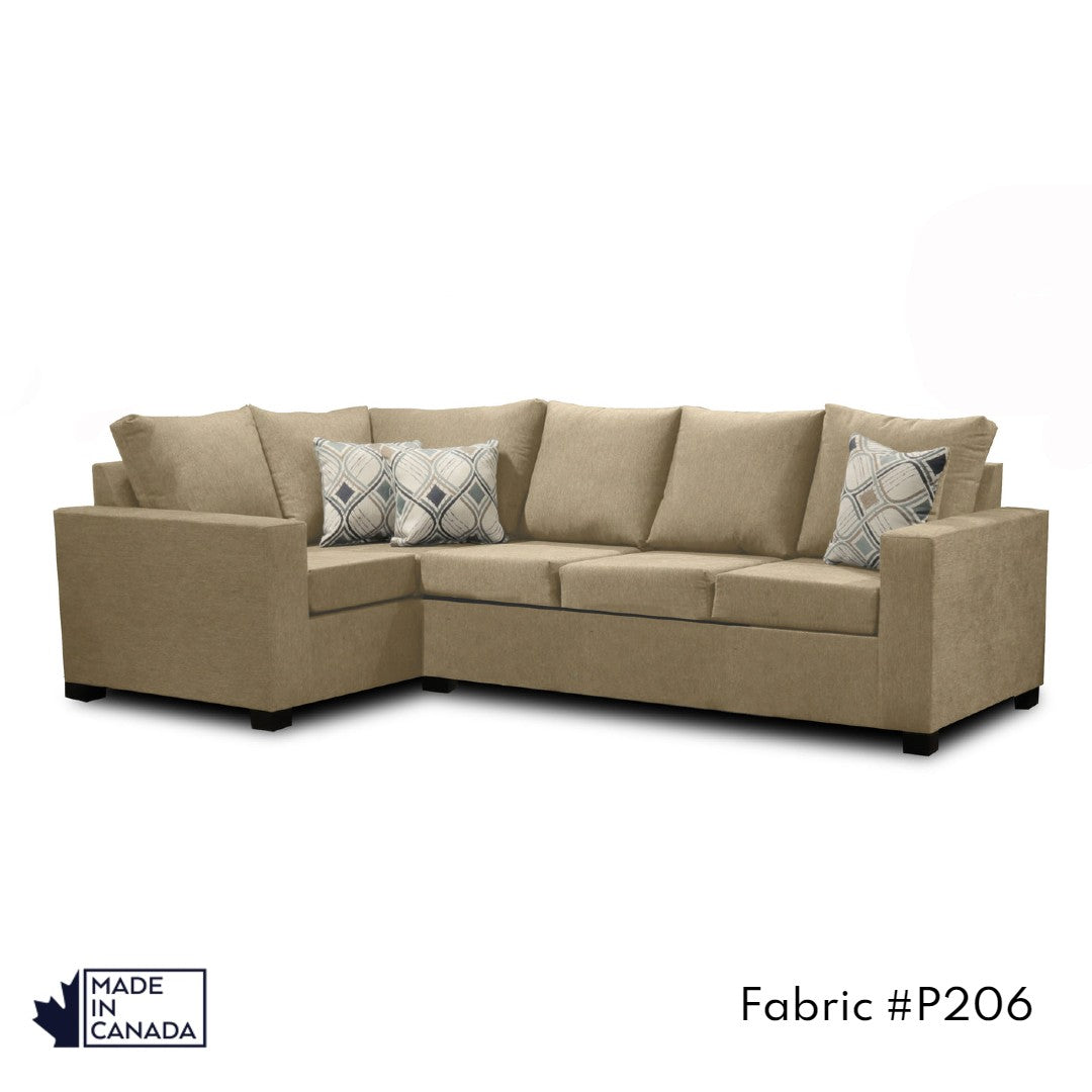 Canadian Made 3 x 1 Sectional Sofa with LHF/RHF Configurations & 17 Color Options - Perfect for Living Rooms, Apartments & Home Theaters