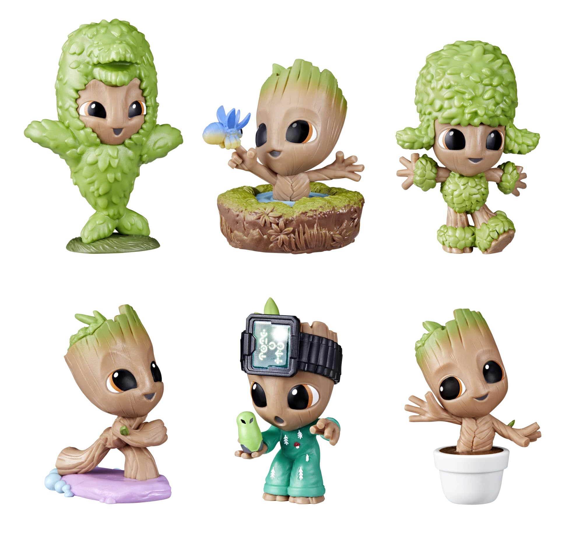 Marvel I Am Groot Figure Collection - 6 Mini Groot Action Figures Set for Kids Ages 4+ | Super Hero Toys | Guardians of The Galaxy Collectibles | Amazon Exclusive | Perfect for Birthday Gifts & Marvel Fans