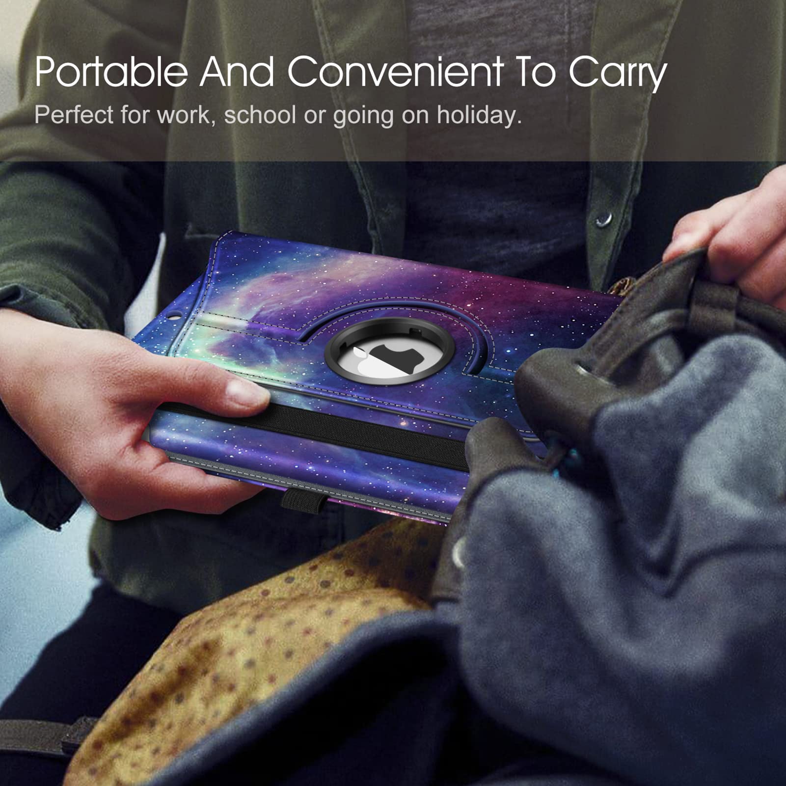 Fintie 360 Rotating Stand Case for iPad 9th/8th/7th Generation 10.2 Inch (2021/2020/2019) - Protective Back Cover with Auto Wake/Sleep, Compatible with iPad 10.2