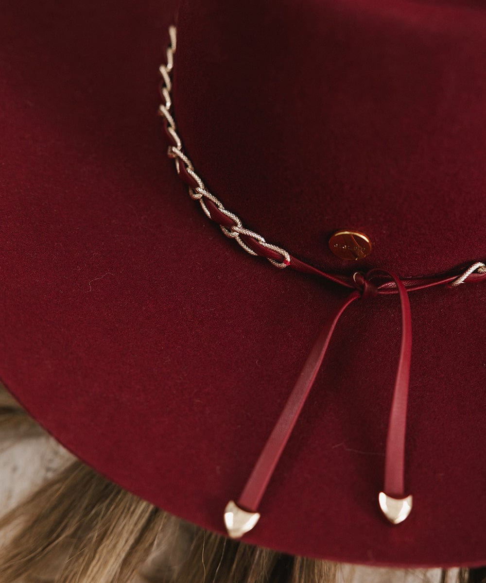 Limited Edition Lane Burgundy Cowboy Hat for Women & Men - Western Style Fashion Accessory for Rodeo, Country Music Festivals & Outdoor Adventures