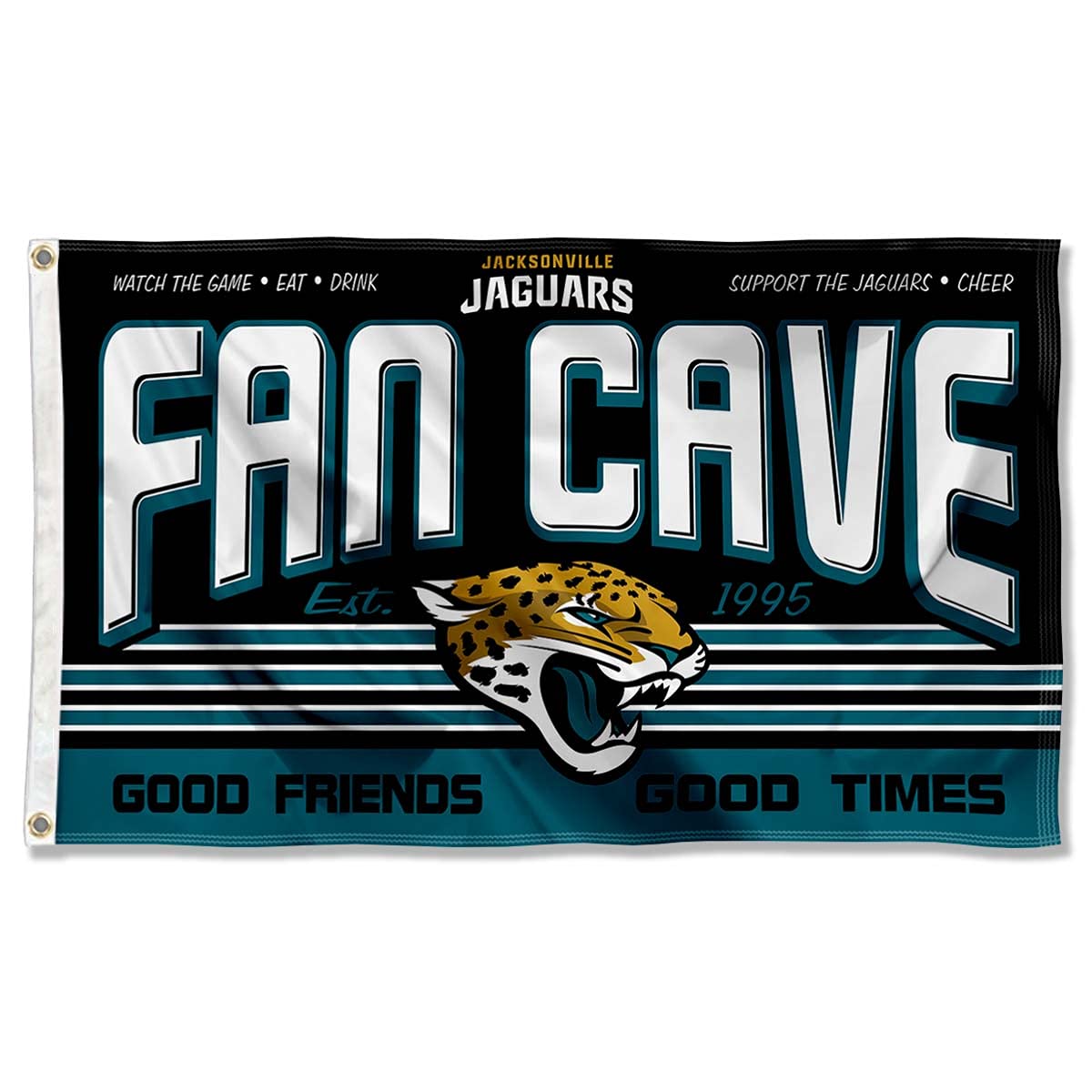 WinCraft Jacksonville Jaguars NFL Fan Man Cave Banner Flag - Perfect for Game Day Decor, Tailgating & Sports Room Wall Art