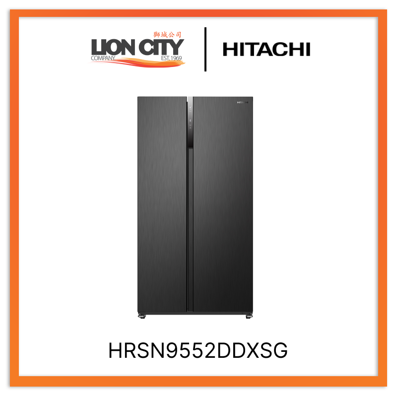 Hitachi HRSN9552D DXSG 36-Inch Side by Side Refrigerator - Energy Star Rated, Stainless Steel, Large Capacity for Family Kitchen & Entertaining