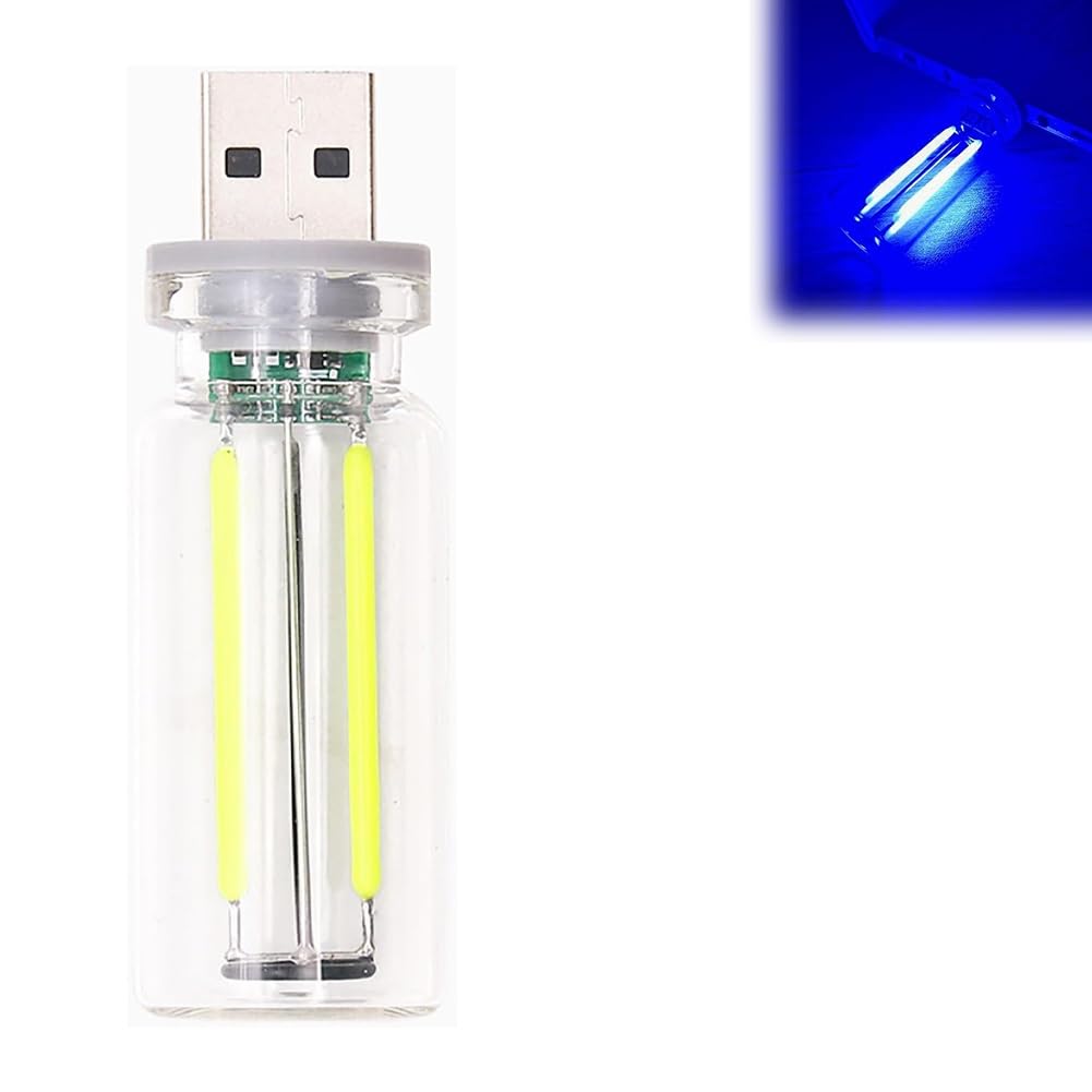 Vintage USB LED Car Mood Lights - Retro Interior Atmosphere Lamp with Blue Ambient Glow for Cars, Trucks & SUVs | Perfect for Night Driving, Car Decor & Custom Interior Lighting