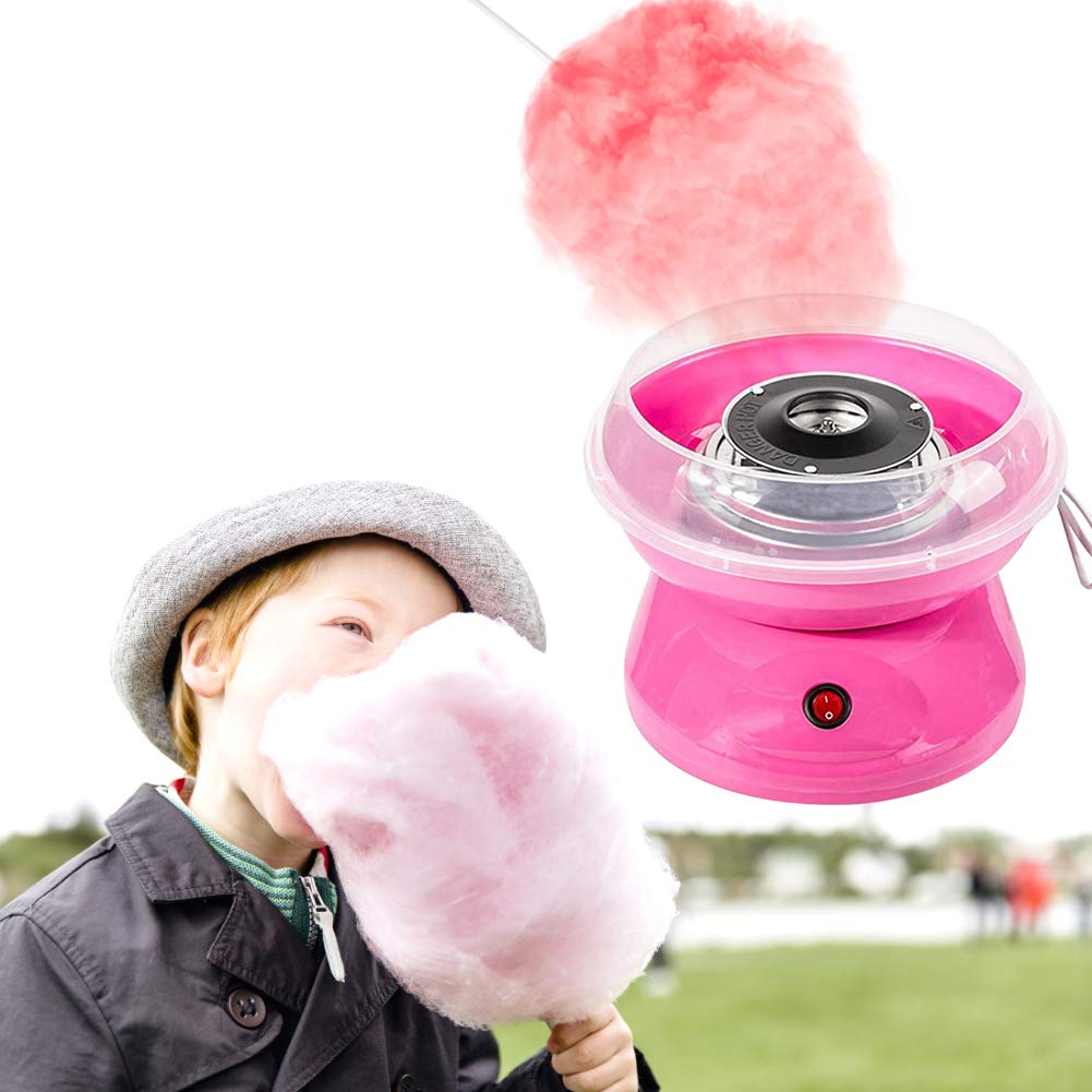 Mini Electric Cotton Candy Maker Machine for Home DIY, Birthday Party, Kids Treats - Pink | Perfect for Birthday Parties, Family Gatherings & Carnival Events