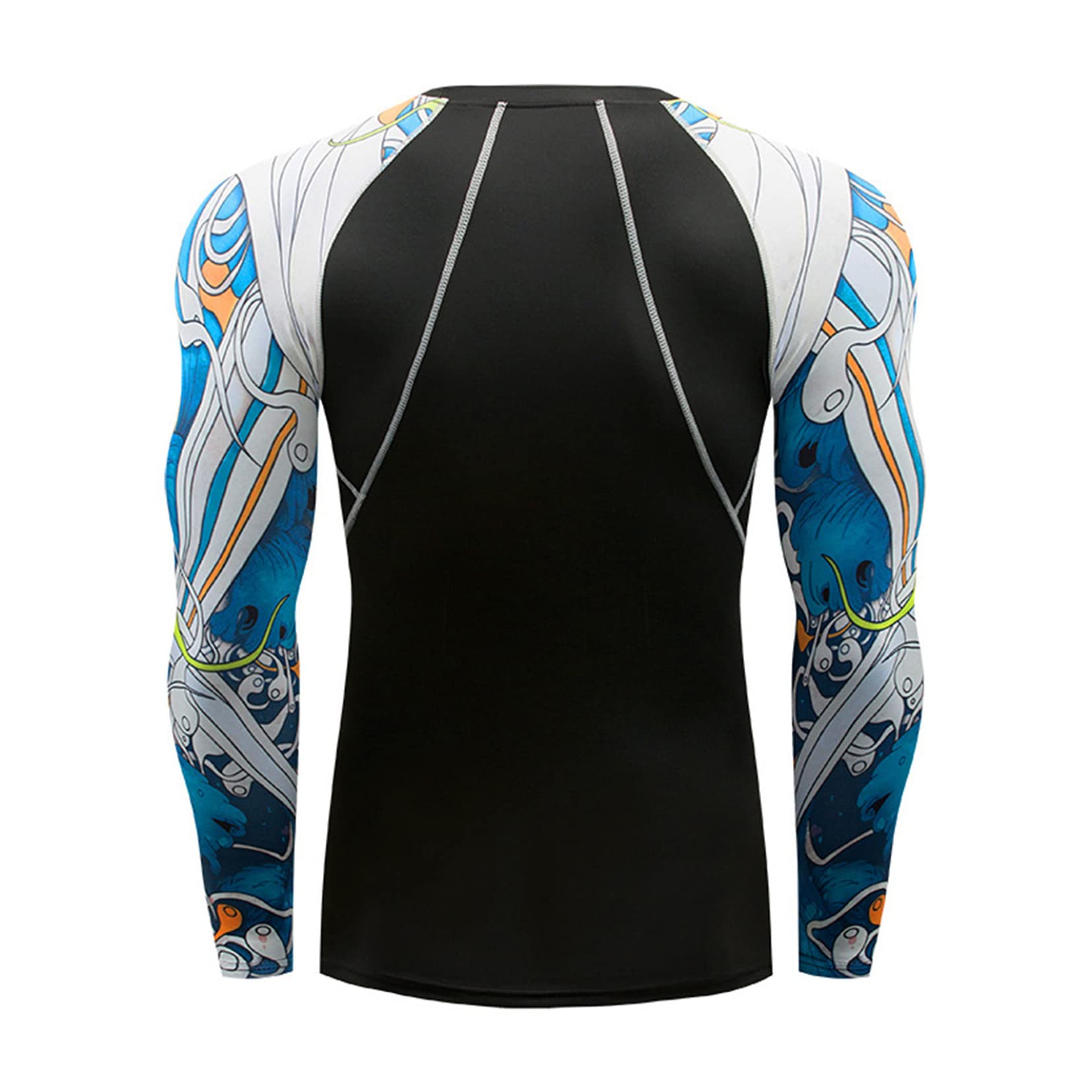 Men's UPF 50+ Long Sleeve Rash Guard Swim Shirt - Sun Protection Athletic Shirt for Swimming, Surfing, Beach & Outdoor Water Sports